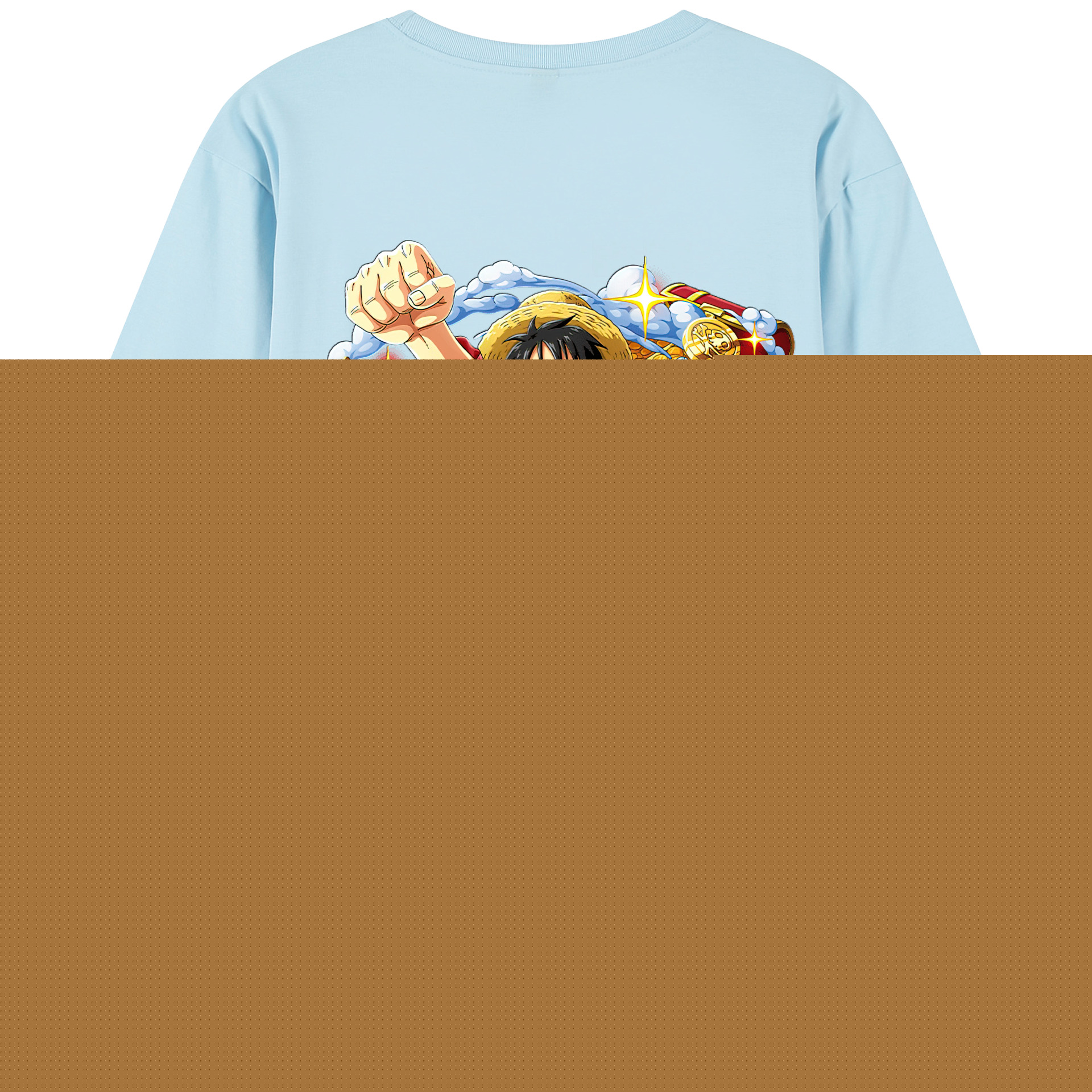 ワンピース モンキー・D・ルフィ ONE PIECE Monkey D. Luffy 綿100％半袖Tシャツ（背面プリント）